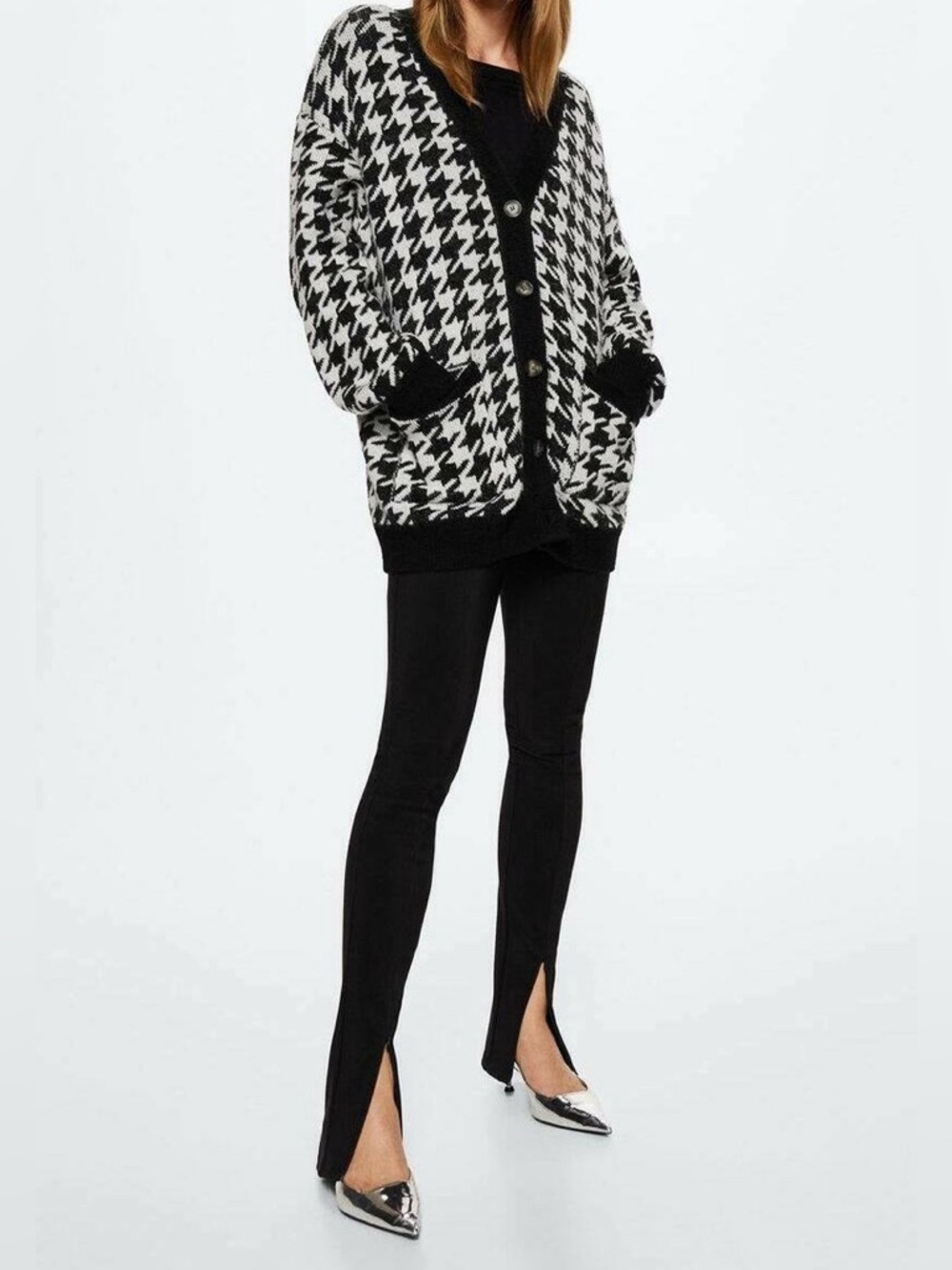 NWT Mango Houndstooth Cardigan